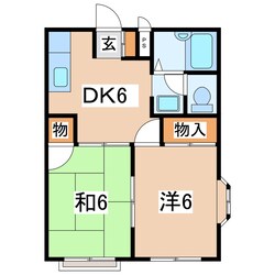 エルディム飯塚B棟の物件間取画像